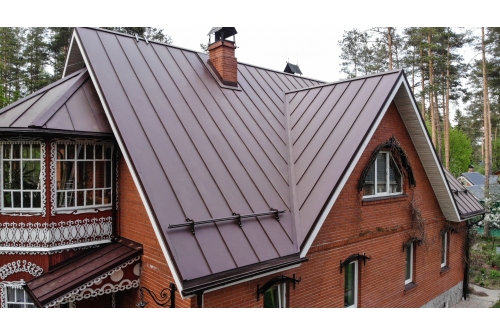 5 Rooftop Бархат с пленкой на замках RAL 8017 шоколад