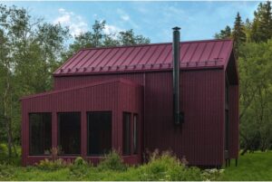 45 Drap ST с пленкой на замках RAL 3005 красное вино