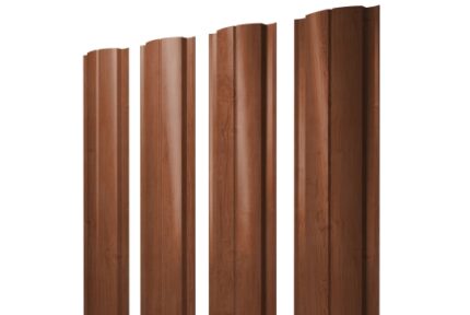 Штакетник Полукруглый Slim с прямым резом 0